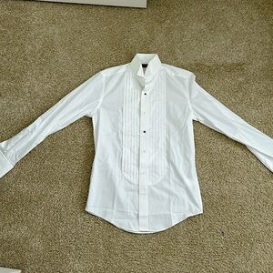 White tuxedo dress shirt.